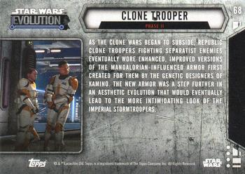2016 Topps Star Wars Evolution #68 Clone Trooper Back