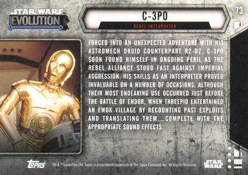 2016 Topps Star Wars Evolution #73 C-3PO Back