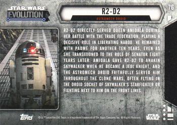2016 Topps Star Wars Evolution #76 R2-D2 Back