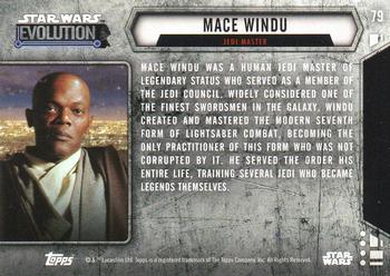 2016 Topps Star Wars Evolution #79 Mace Windu Back