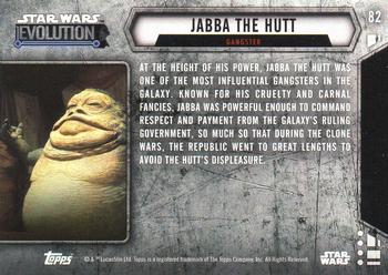 2016 Topps Star Wars Evolution #82 Jabba the Hutt Back