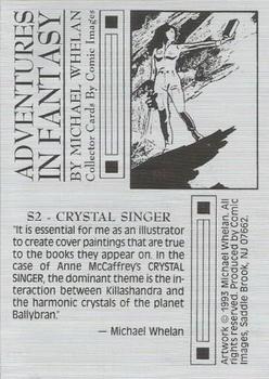 1993 Comic Images Michael Whelan Adventures in Fantasy - Spectrascope #S2 Crystal Singer Back