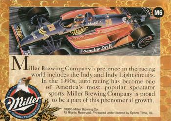 1995 Miller Brewing - Miller Moments Embossed #M6 Danny Sullivan Back
