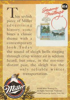 1995 Miller Brewing - Miller Holiday Foil #H14 This stylish piece of Miller advertisi Back