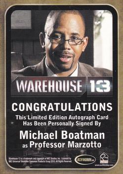 2010 Rittenhouse Warehouse 13 Season 1 - Autographs #NNO Michael Boatman Back