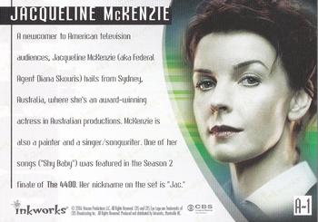 2006 Inkworks The 4400 Season 1 - Autographs #A-1 Jacqueline McKenzie Back