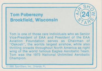 1988 SportStars Air Show Stars #24 Tom Poberezny Back