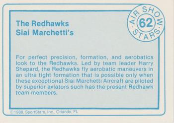 1988 SportStars Air Show Stars #62 The Redhawks Siai Marchetti's Back