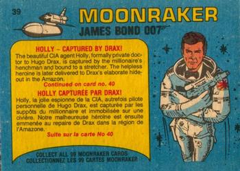 1979 O-Pee-Chee Moonraker #39 Holly captured by Drax! Back
