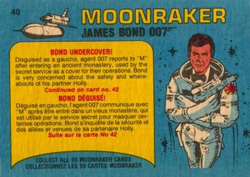 1979 O-Pee-Chee Moonraker #40 Bond undercover Back
