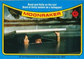 1979 O-Pee-Chee Moonraker #61 Bond and Holly on the run! Front