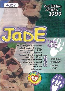 1999 Ty Beanie Babies IV - Artist's Proof #244 Teddy Jade Back