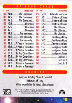 1998 SkyBox Star Trek The Original Series 2 #169 Checklist 1 Back