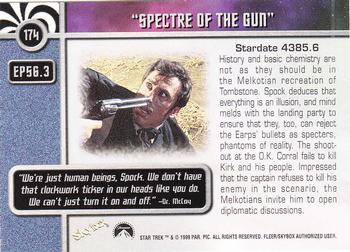 1999 SkyBox Star Trek The Original Series 3 #174 EP 56:3  Spectre of the Gun Back