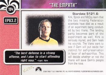 1999 SkyBox Star Trek The Original Series 3 #194 EP 63:2  The Empath Back