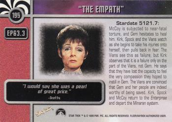 1999 SkyBox Star Trek The Original Series 3 #195 EP 63:3  The Empath Back