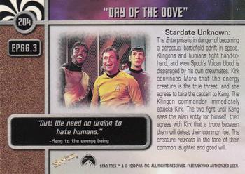 1999 SkyBox Star Trek The Original Series 3 #204 EP 66:3  Day of the Dove Back