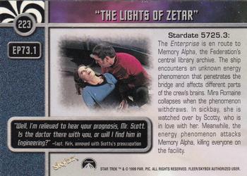 1999 SkyBox Star Trek The Original Series 3 #223 EP 73:1  The Lights of Zetar Back