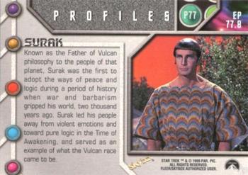 1999 SkyBox Star Trek The Original Series 3 - Profiles #P77 The Savage Curtain Back