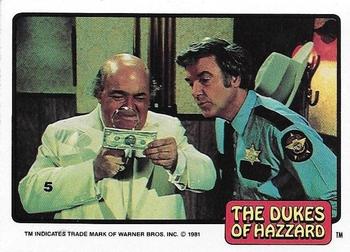 1981 Donruss The Dukes of Hazzard #5 Boss Hogg & Sheriff Rosco Front