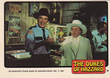 1981 Donruss The Dukes of Hazzard #19 Rosco and Boss Hogg in Boars Nest Front