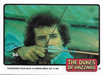 1981 Donruss The Dukes of Hazzard #25 Luke Shooting Arrow Front