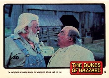 1981 Donruss The Dukes of Hazzard #30 Uncle Jesse & Boss Hogg Front