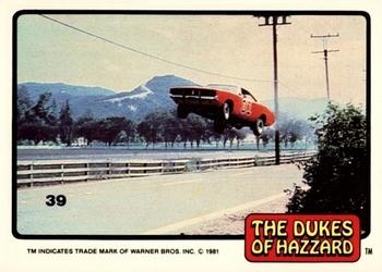1981 Donruss The Dukes of Hazzard #39 General Lee Jumping (Front View) Front