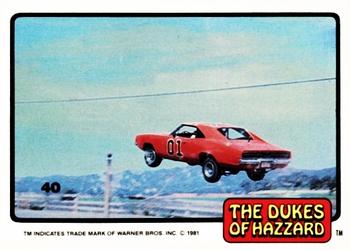 1981 Donruss The Dukes of Hazzard #40 General Lee Jumping (Rear View) Front