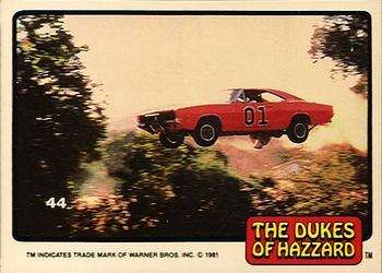 1981 Donruss The Dukes of Hazzard #44 General Lee Flying Through Air Front
