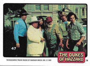 1981 Donruss The Dukes of Hazzard #47 Duke Family with Cletus and Boss Hogg Front