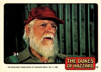 1981 Donruss The Dukes of Hazzard #51 Uncle Jesse Front