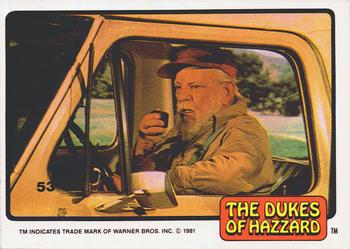 1981 Donruss The Dukes of Hazzard #53 Uncle Jesse Driving Truck Front