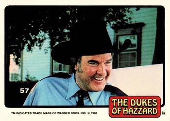 1981 Donruss The Dukes of Hazzard #57 Sheriff Rosco P. Coltrane Front