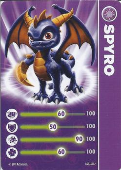 2011 Activision Skylanders Spyro's Adventure Stat Cards #NNO20 Spyro Front