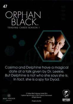 2016 Cryptozoic Orphan Black Season 1 #47 Wine and Cheese with a Side of Freaky Leekies Back