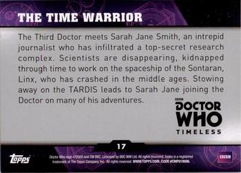 2016 Topps Doctor Who Timeless #17 The Time Warrior Back