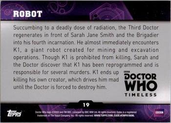 2016 Topps Doctor Who Timeless #19 Robot Back