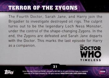 2016 Topps Doctor Who Timeless #21 Terror of the Zygons Back
