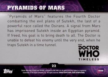 2016 Topps Doctor Who Timeless #22 Pyramids of Mars Back