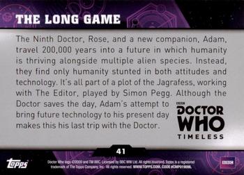 2016 Topps Doctor Who Timeless #41 The Long Game Back
