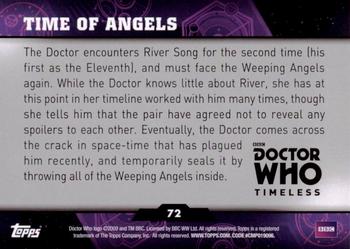 2016 Topps Doctor Who Timeless #72 Time of Angels Back
