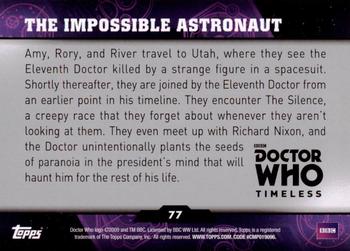 2016 Topps Doctor Who Timeless #77 The Impossible Astronaut Back