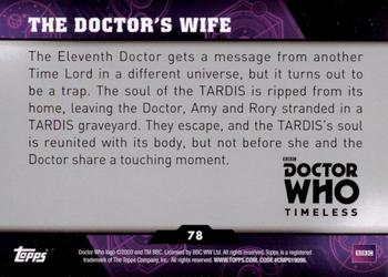 2016 Topps Doctor Who Timeless #78 The Doctor's Wife Back