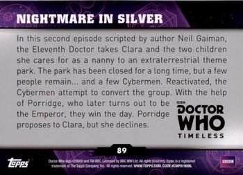2016 Topps Doctor Who Timeless #89 Nightmare in Silver Back