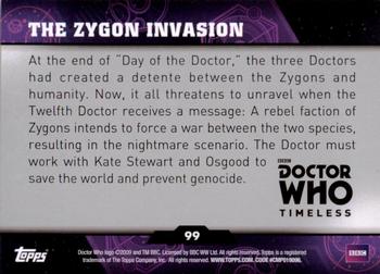 2016 Topps Doctor Who Timeless #99 The Zygon Invasion Back