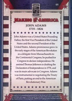 2014 Leaf Famous Fabrics Making of America #48 John Adams Back