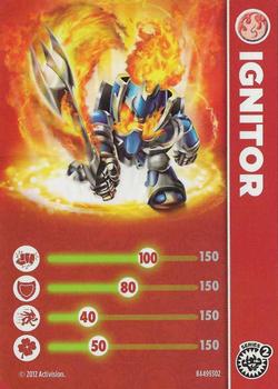 2012 Activision Skylanders Giants Stat Cards #NNO Ignitor Front