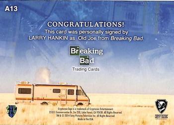 2014 Cryptozoic Breaking Bad Seasons 1 - 5 - Autographs #A13 Larry Hankin Back