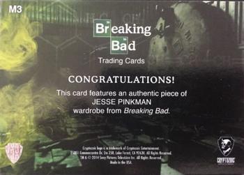 2014 Cryptozoic Breaking Bad Seasons 1 - 5 - Wardrobe #M3 Jesse Pinkman Back